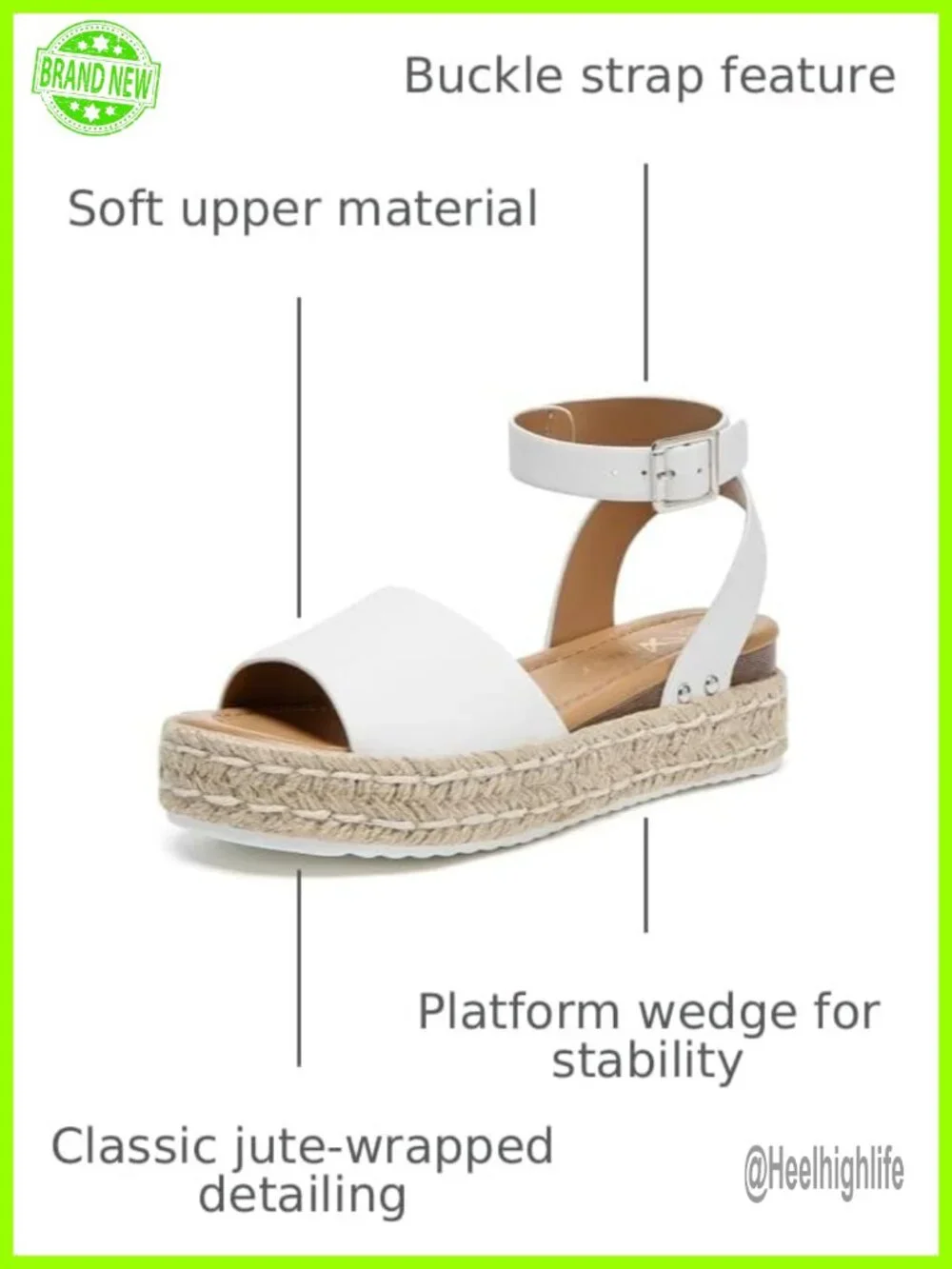 Espadrille Platform Wedge Sandals Ankle Strap Open Toe Summer Comfort